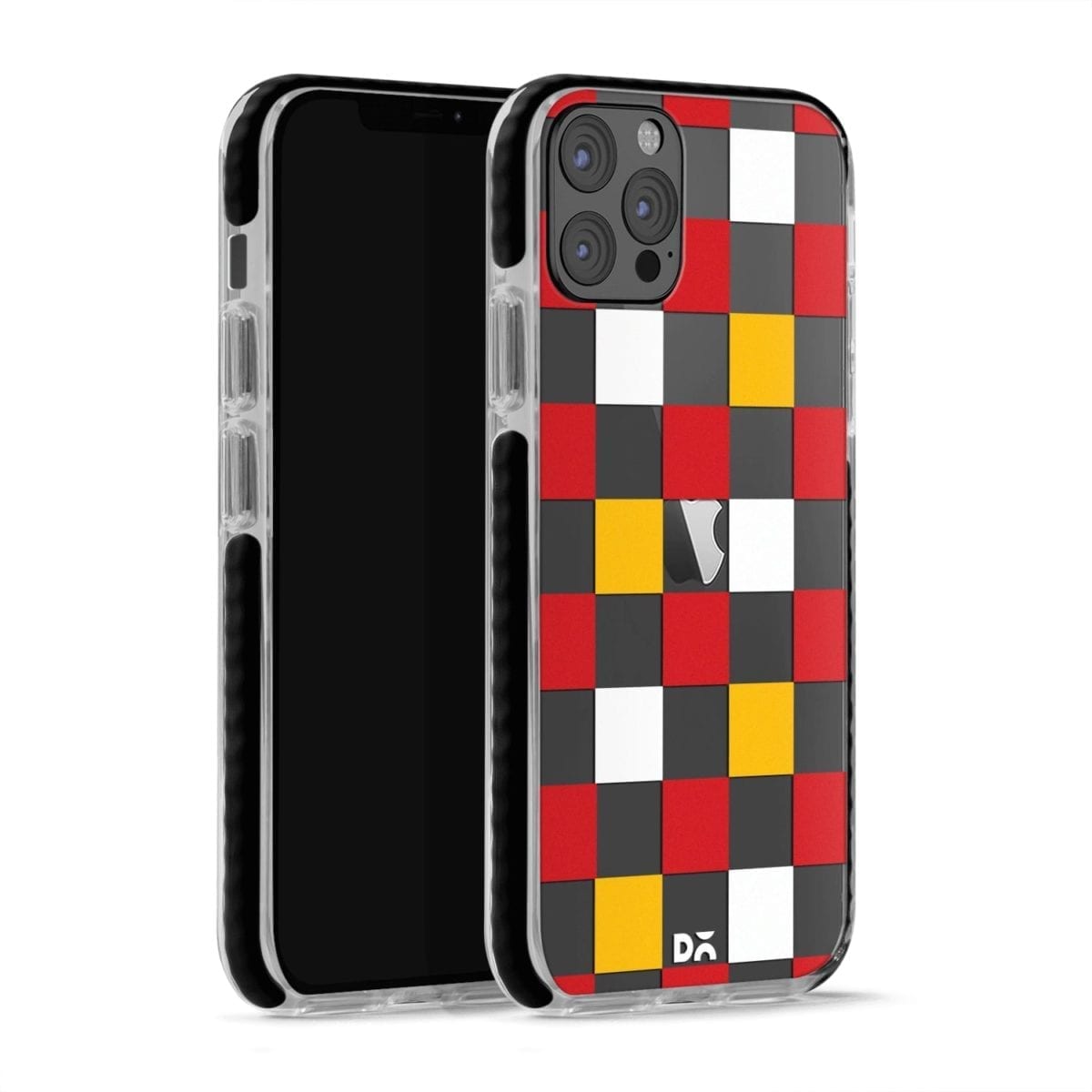 Small Tricolour Checks Stride Case Cover for Apple iPhone 12 Pro and Apple iPhone 12 Pro Max with great design and shock proof | Klippik | Online Shopping | Kuwait UAE Saudi