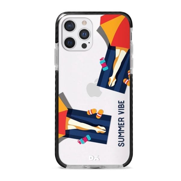 Summery Vibe Stride Case Cover for Apple iPhone 12 Pro and Apple iPhone 12 Pro Max with great design and shock proof | Klippik | Online Shopping | Kuwait UAE Saudi