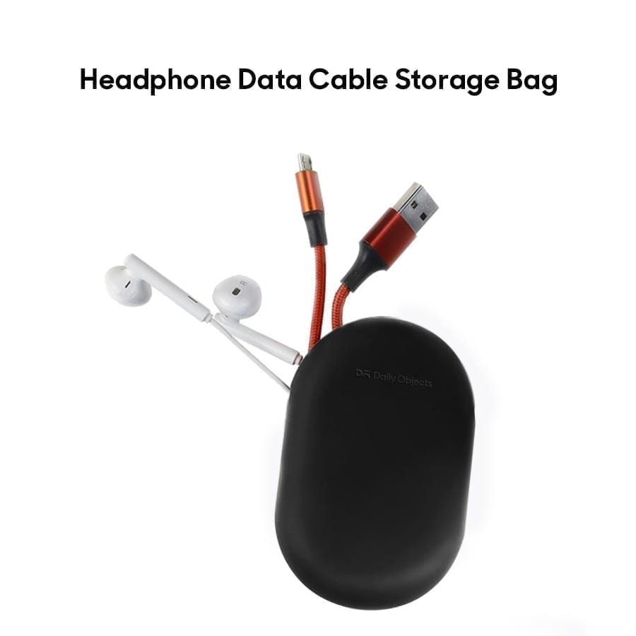 Buy Oblong Earphones & Cable Pouch - (Black) | Organizers | Buy Online Kuwait UAE Saudi | KlippiK.com