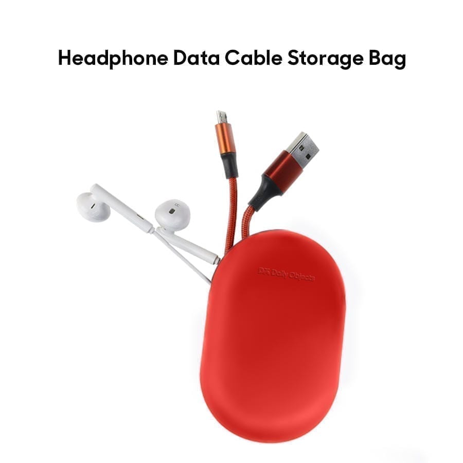 Buy Oblong Earphones & Cable Pouch - (Red) | Organizers | Buy Online Kuwait UAE Saudi | KlippiK.com