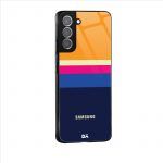 Blue and Yellow Glass Case for Samsung Galaxy S21 | S21 Plus | KlippiK Kuwait UAE Saudi Online Shopping