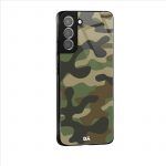 Camouflage Glass Case for Samsung Galaxy S21 | S21 Plus | KlippiK Kuwait UAE Saudi Online Shopping