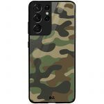 Camouflage Glass Case for Samsung Galaxy S21 Ultra | KlippiK Kuwait UAE Saudi Online Shopping