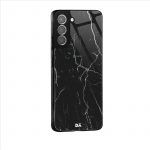 Black Marble Glass Case for Samsung Galaxy S21 | S21 Plus | KlippiK Kuwait UAE Saudi Online Shopping