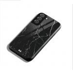 Black Marble Glass Case for Samsung Galaxy S21 | S21 Plus | KlippiK Kuwait UAE Saudi Online Shopping