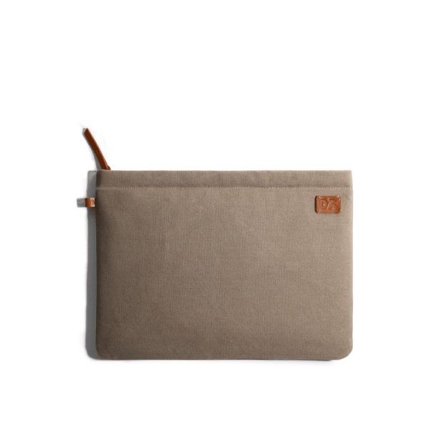 Amazing Beige Khakhi Canvas sleeves for your laptop, iPads, MacBooks, Tablets | Buy Online |KlippiK Kuwait UAE Saudi