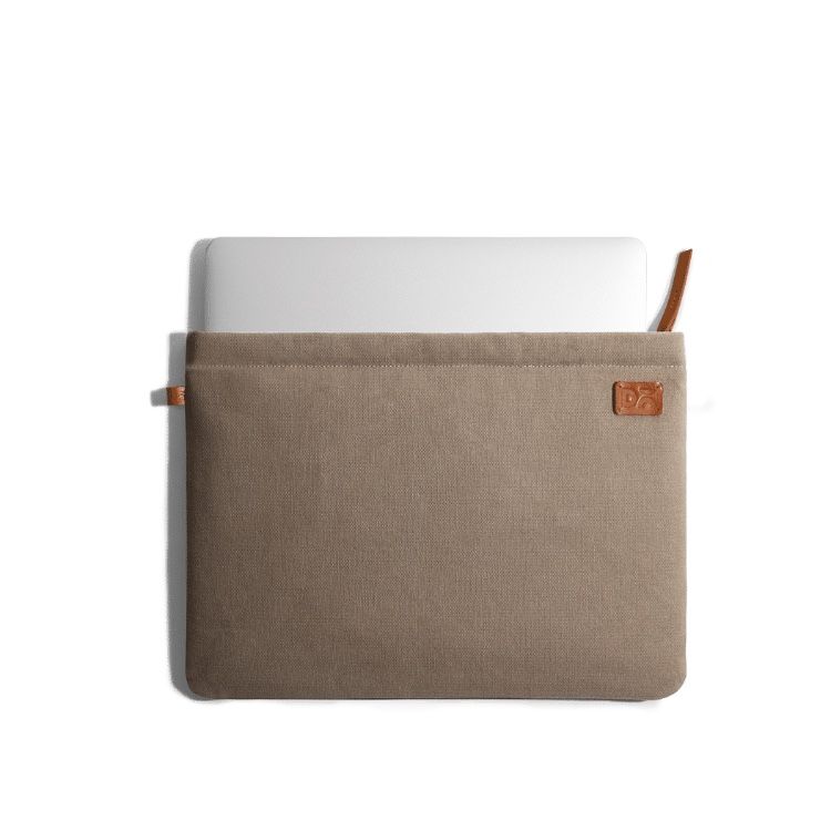 Amazing Beige Khakhi Canvas sleeves for your laptop, iPads, MacBooks, Tablets | Buy Online |KlippiK Kuwait UAE Saudi