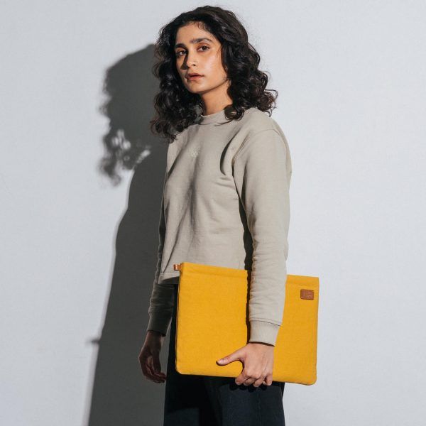 Amazing yellow Canvas sleeves for your laptop, iPads, MacBooks, Tablets | Buy Online |KlippiK Kuwait UAE Saudi