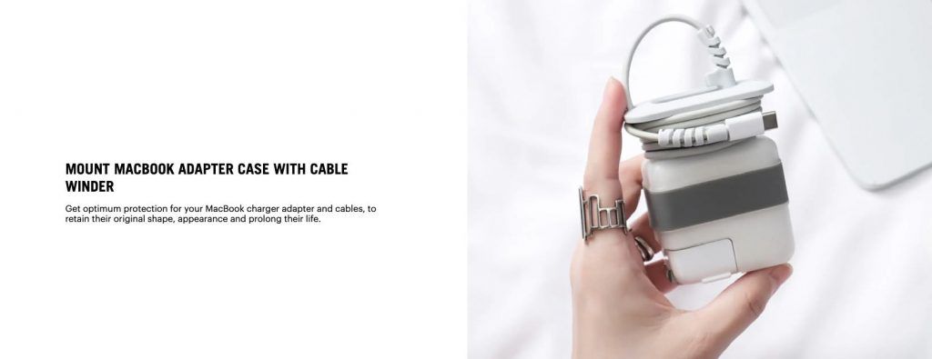 Mount MacBook Adapter Case with Cable Winder 30W | Online Shopping | Klippik Kuwait UAE Saudi