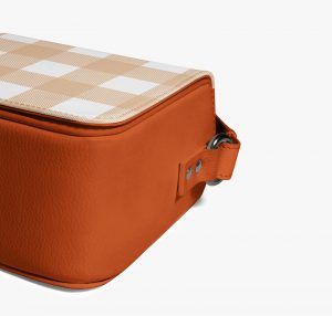 Rusty Pumpkin Gingham Sol Box Shoulder Bag | Shop Online | KlippiK Kuwait UAE Saudi