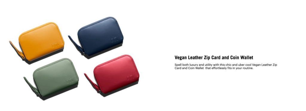 Get Amazing Vegan Leather Zipper Slim Card & Coin Wallet and more only at KlippiK.com Online Shopping Kuwait UAE Saudi