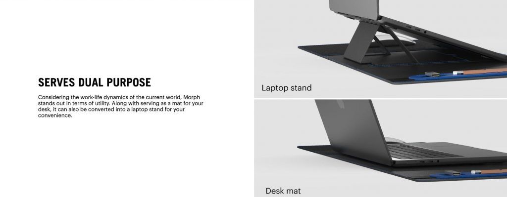 Morph Foldable Deskmat with Laptop Stand - Shop Online - Klippik Kuwait UAE Saudi 