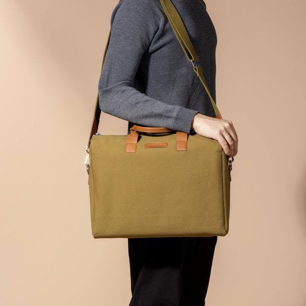 Olive Green City Compact Fleet Messenger Bag | KlippiK | Shop Online | Kuwait UAE Saudi