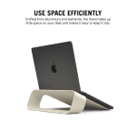 Arete Laptop Stand - Ivory White | Platform Collection | KlippiK Kuwait UAE Saudi