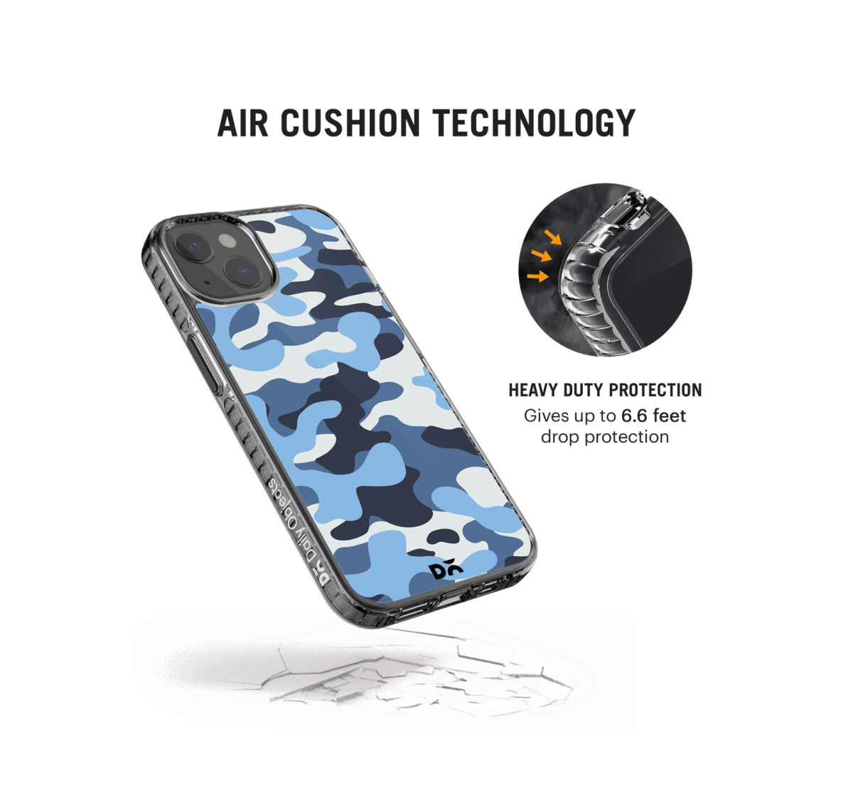 Camouflage Aquatic Stride 2.0 Case Cover For iPhone 14 Plus | KlippiK | Shop Online | Kuwait UAE Saudi