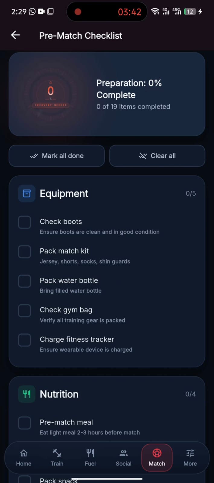 Personalized Training Plans