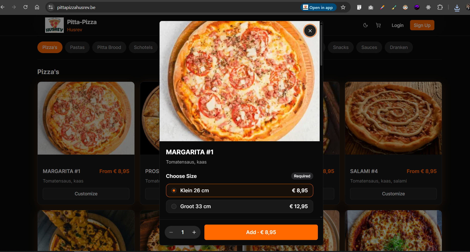 Pizza Customization