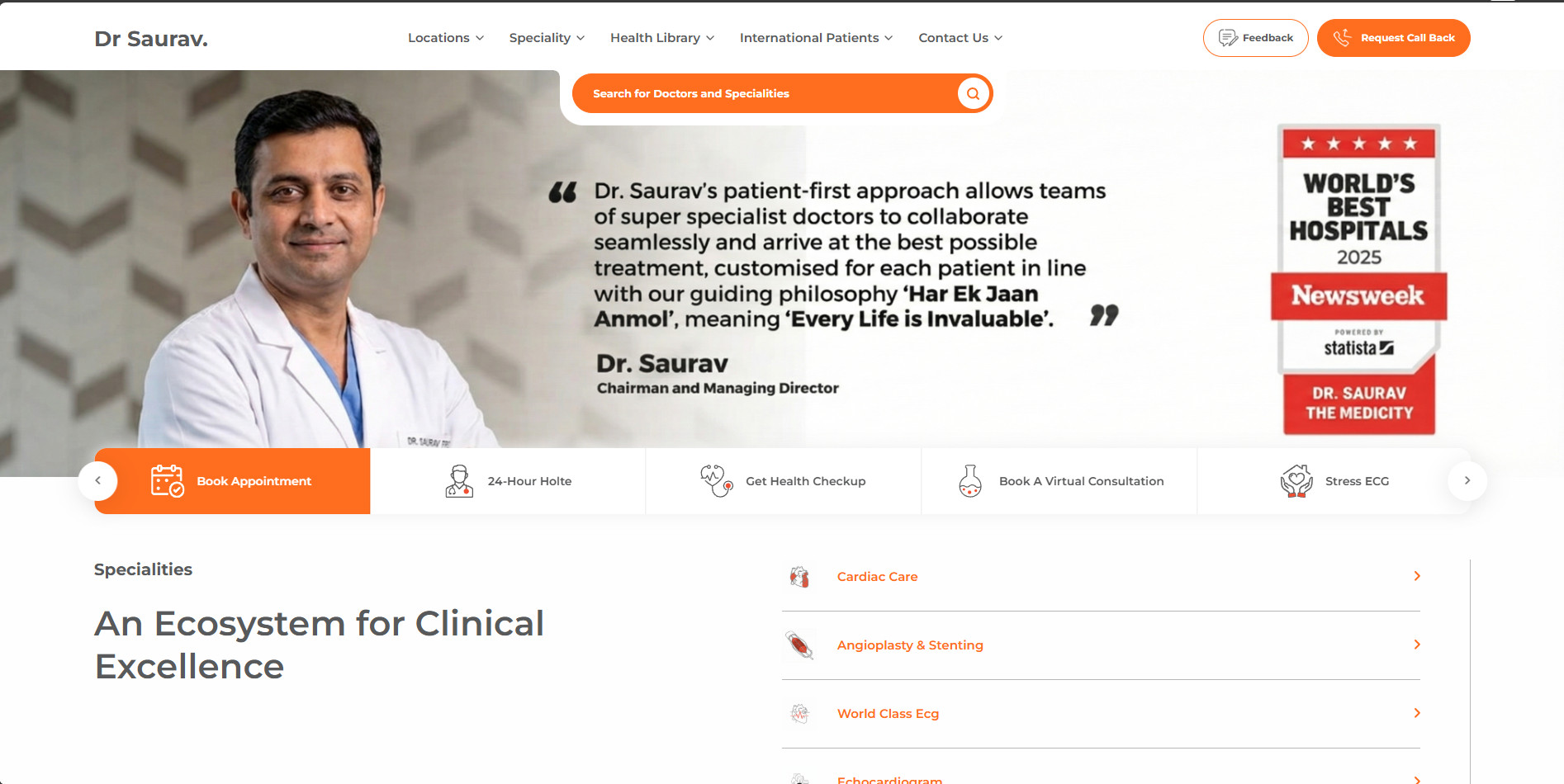 Dr. Saurav – Medical Practice Website