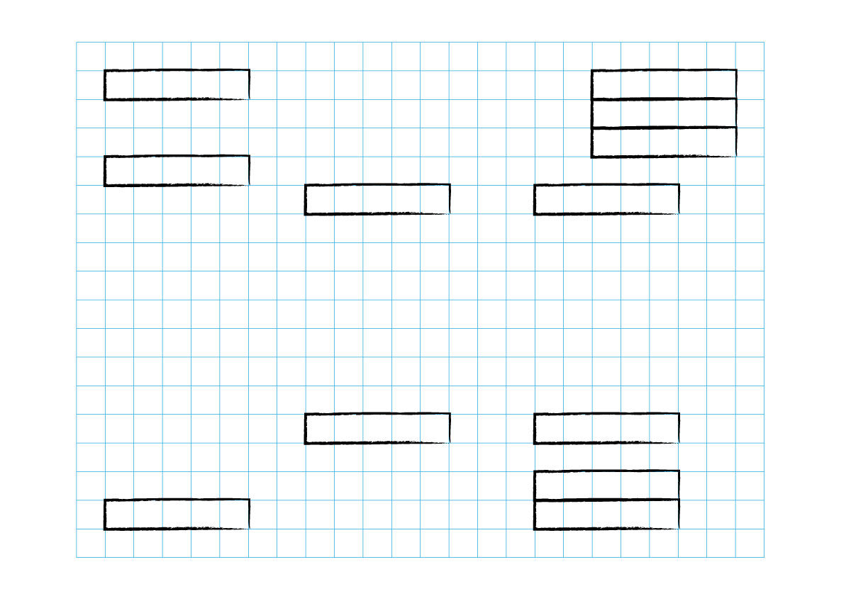 A photograph showing the 'interface canvas' outlines made after User 'A' finished placing all of the elements.