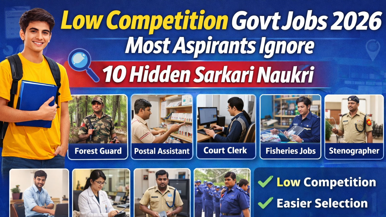 Low Competition Government Jobs 2026 Most Aspirants Ignore – 10 Hidden Sarkari Naukri