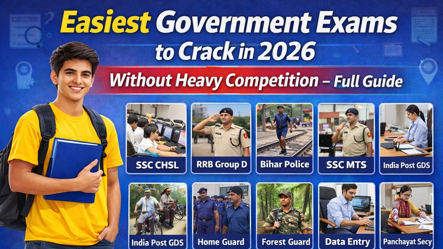 Easiest Government Exams to Crack in 2026 Without Heavy Competition – Full Guide