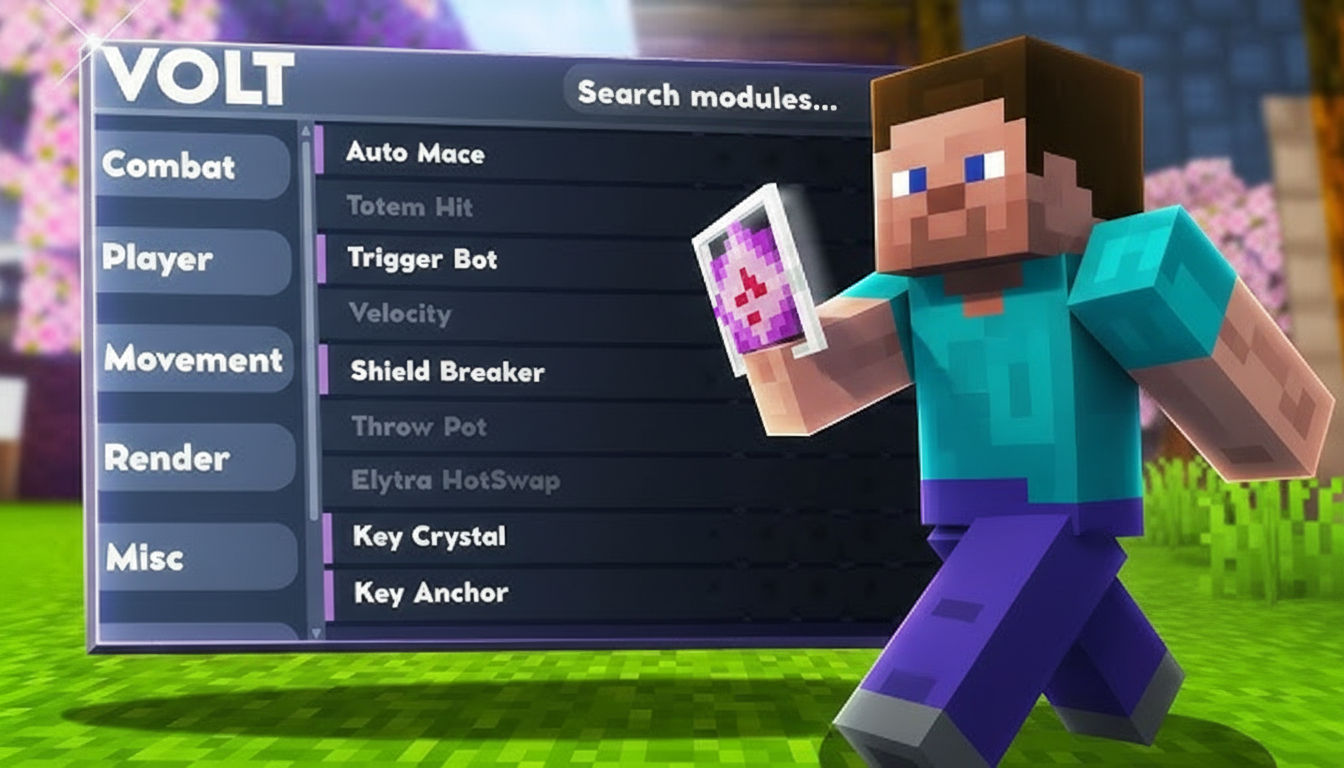 Volt Hack Client for Minecraft PE 1.21.132