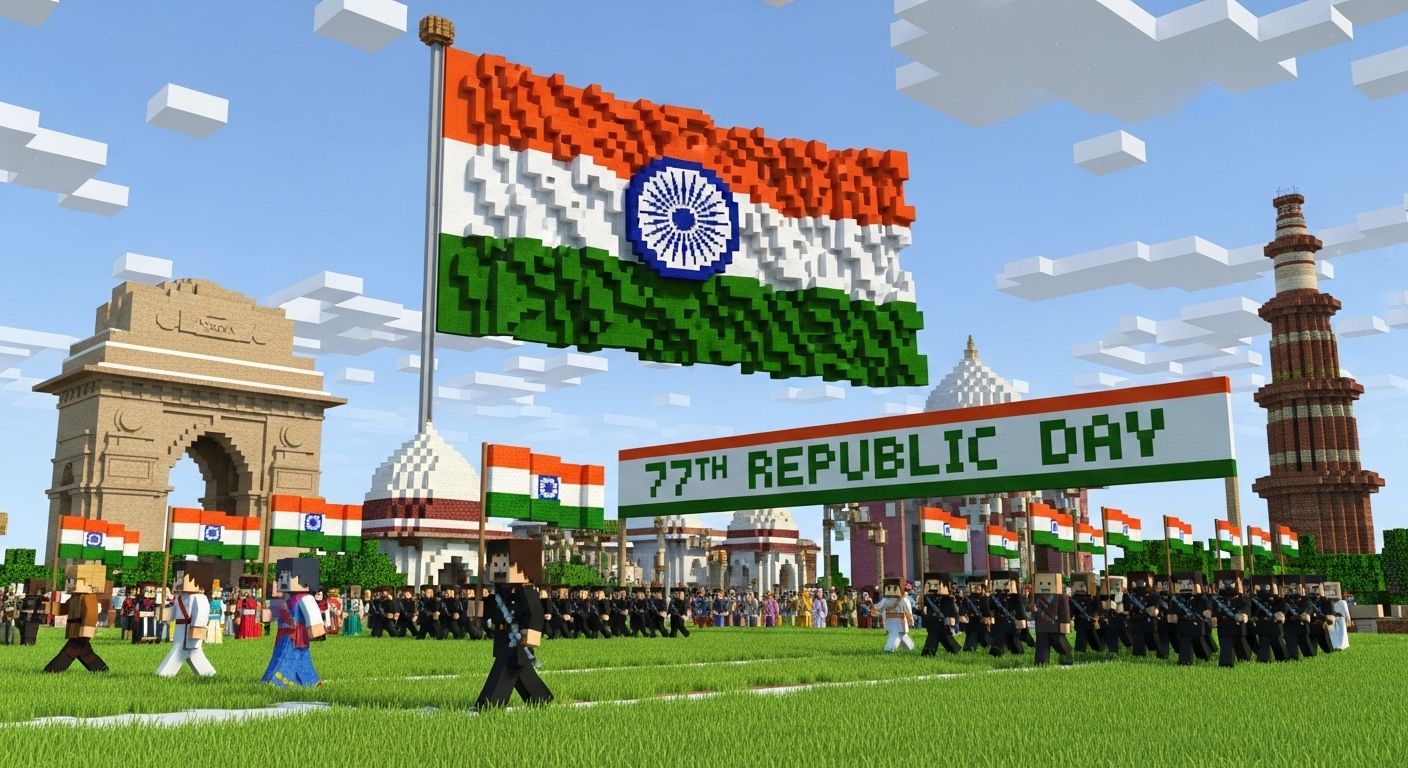 India 77th Republic Day Minecraft 