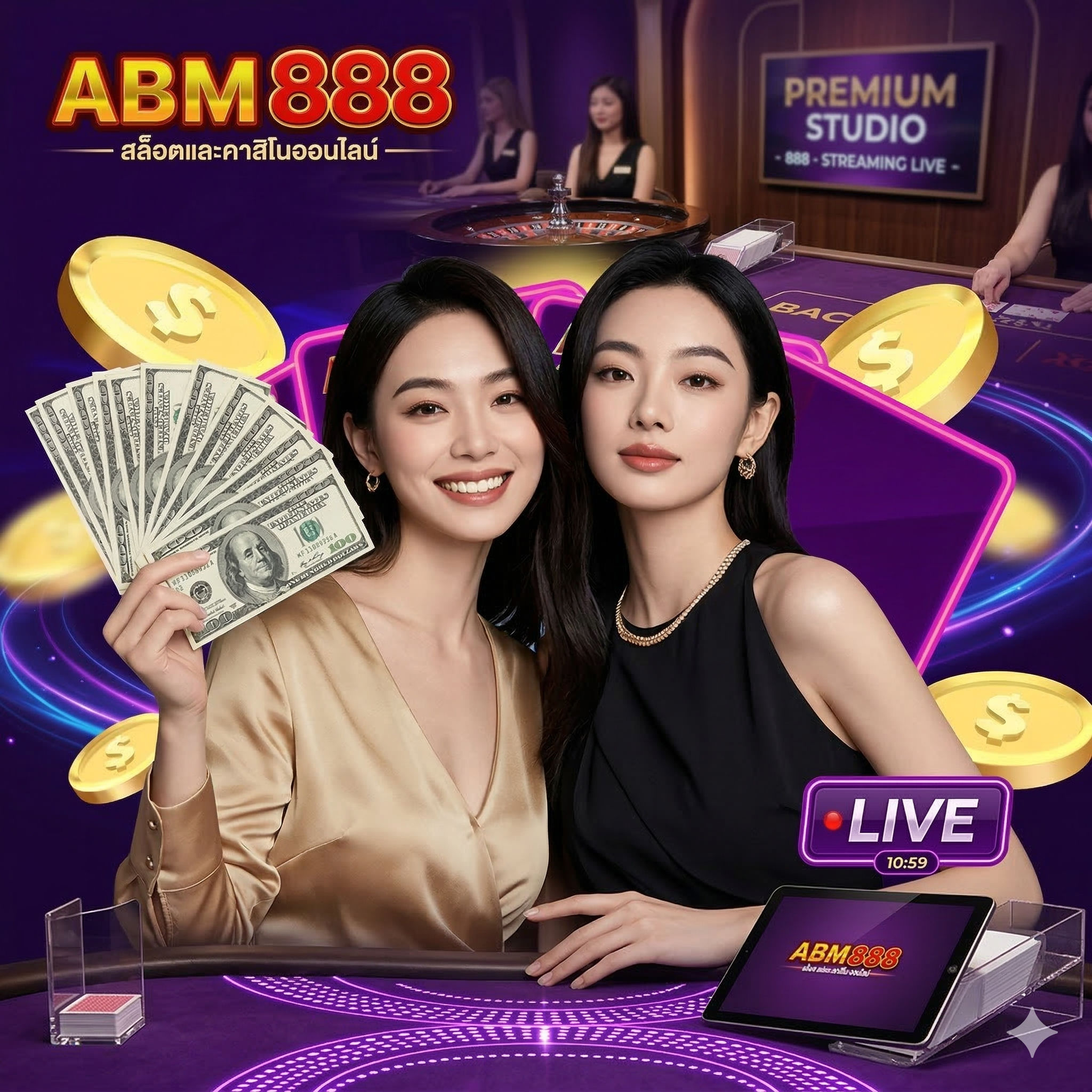 บริการคาสิโนสด (Live Casino) ของ ABM888 