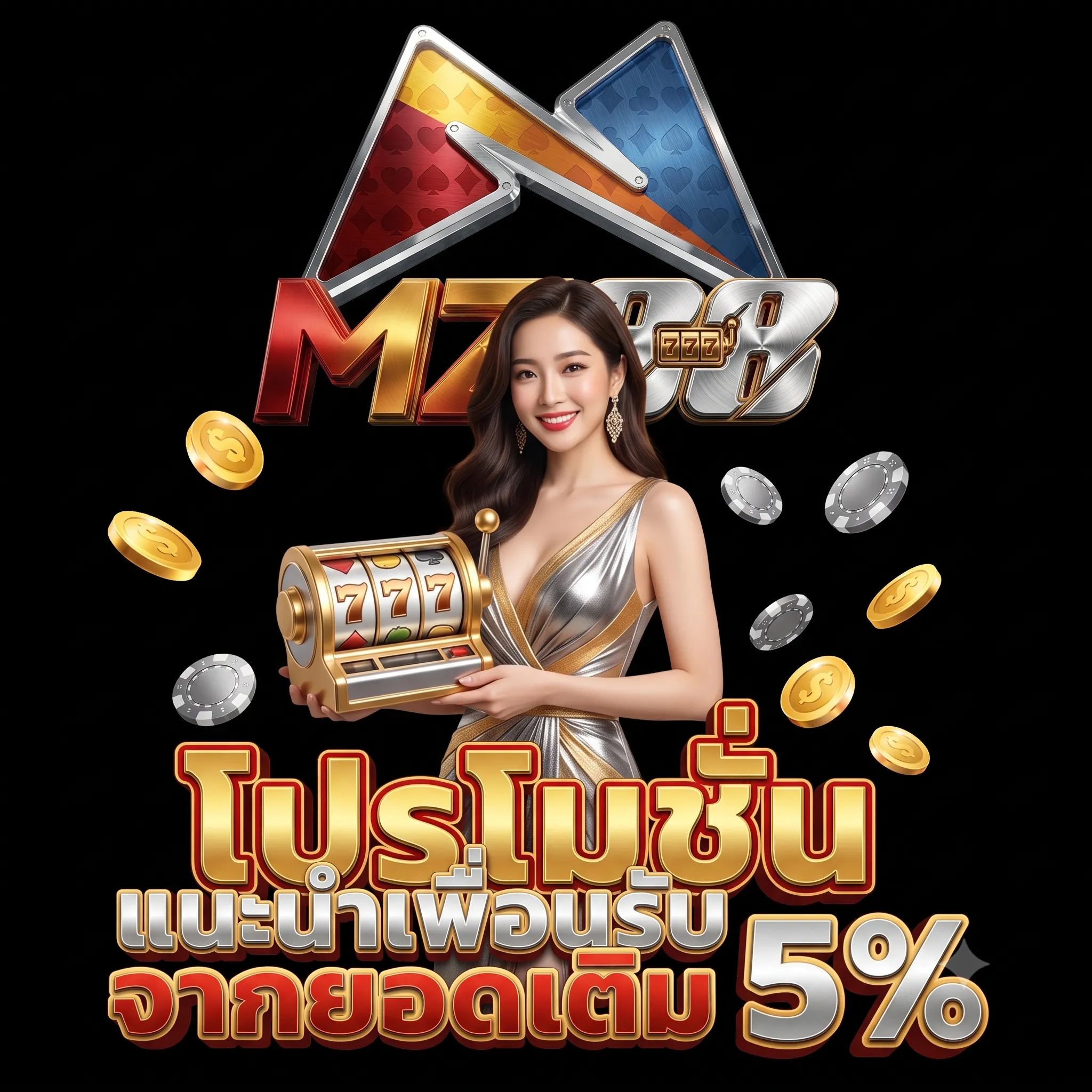 โปรโมชั่นแนะนำเพื่อนรับ 5%-mz88