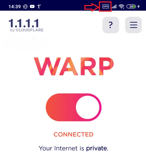ดาวน์โหลดสำหรับ Android ขั้นตอนที่ 6 เชื่อมต่อสำเร็จ (Connected)