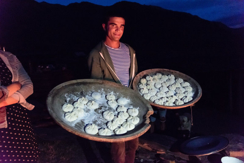 Real khinkali from Tusheti