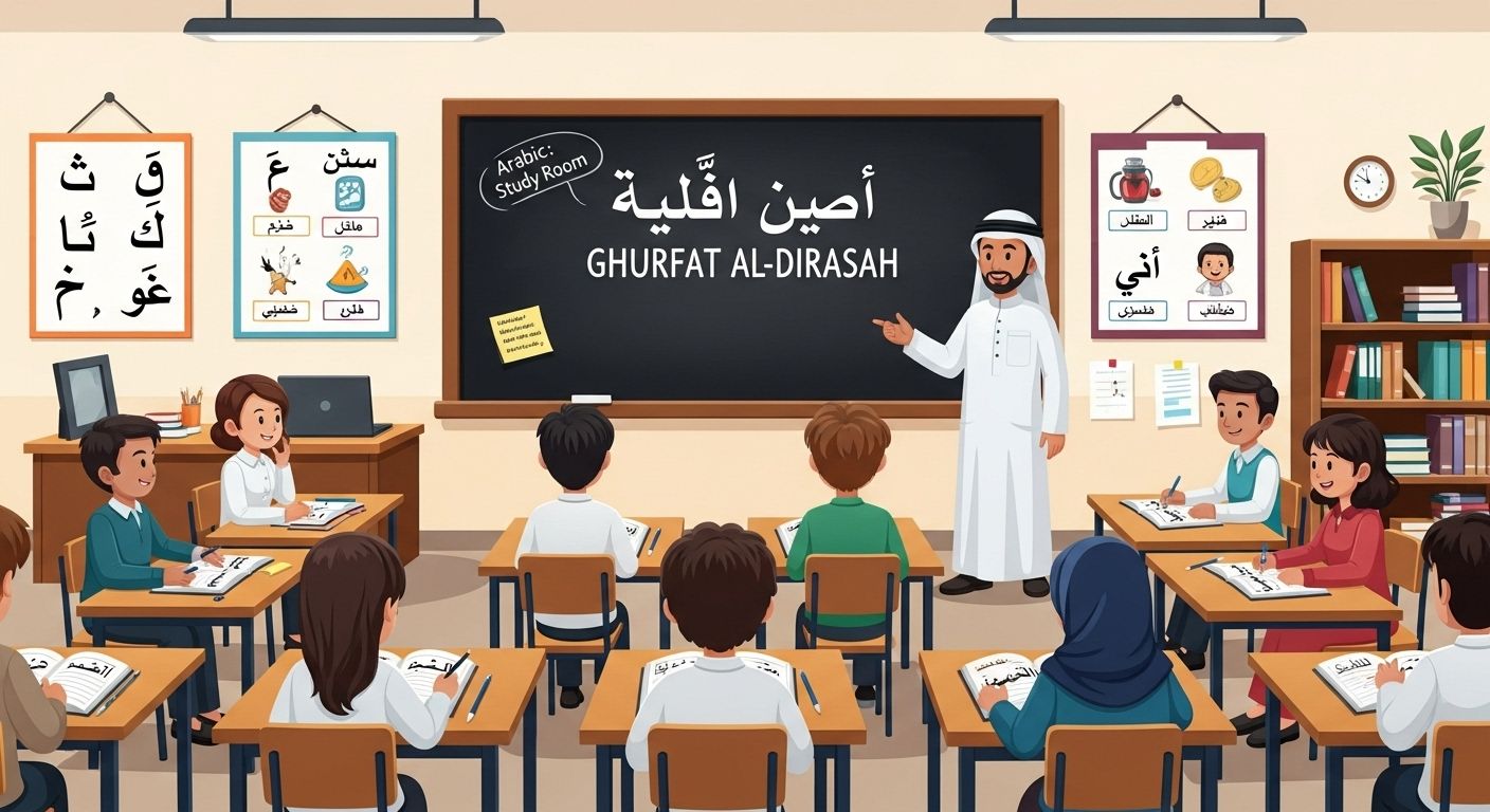 bahasa arabnya ruang belajar