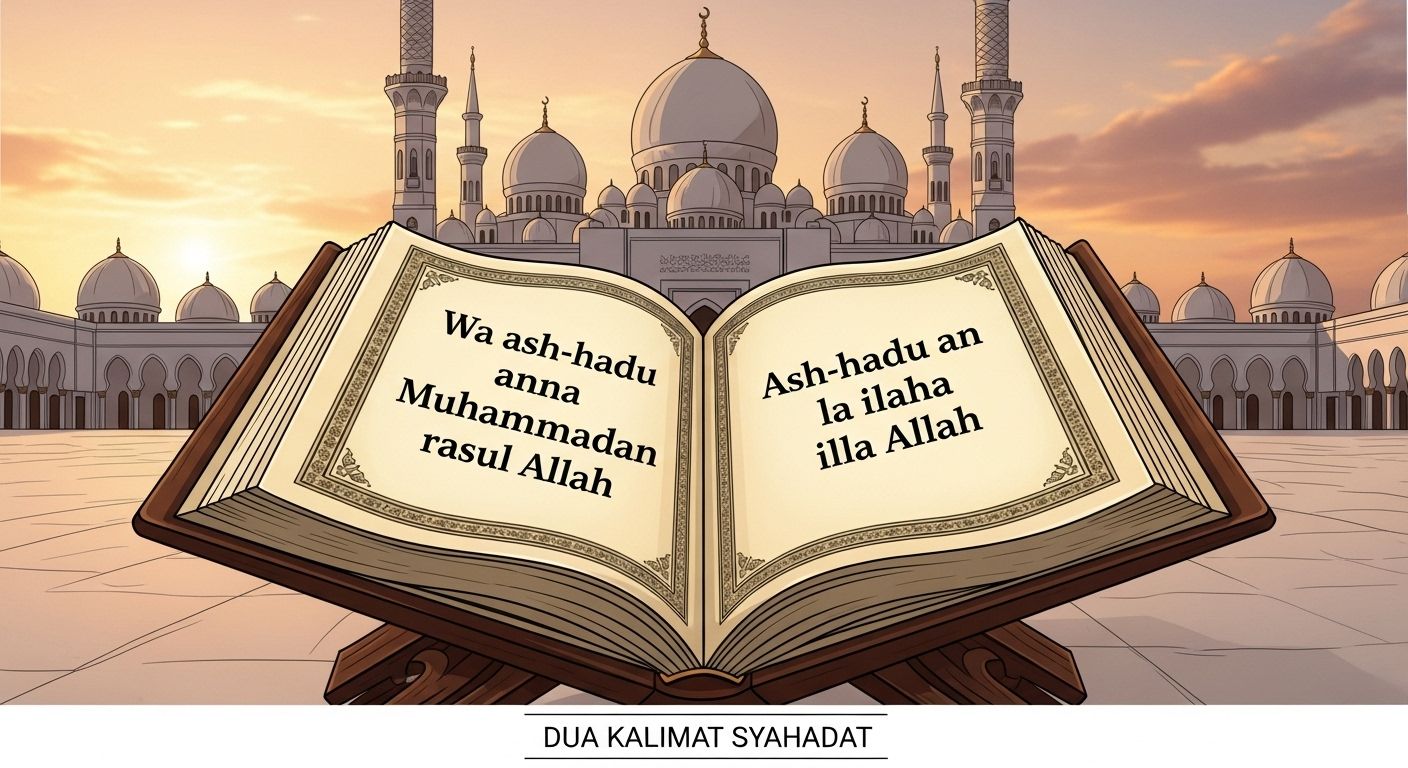 tuliskan dua kalimat syahadat