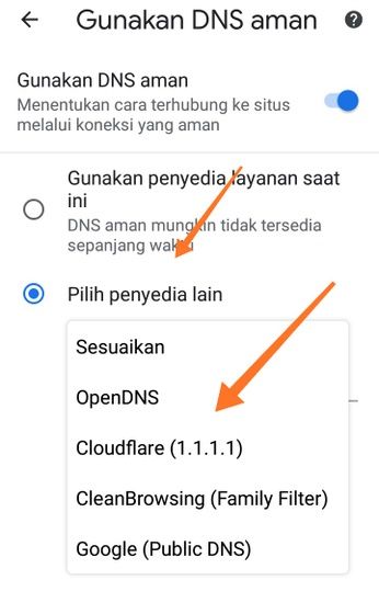 DNS CloudFlare (1.1.1.1)