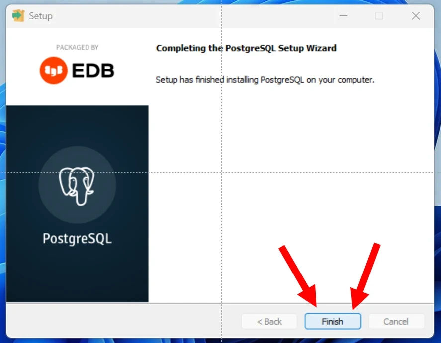 img20 - PostgreSQL setup complete