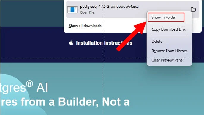 img7 - Show downloaded installer in folder