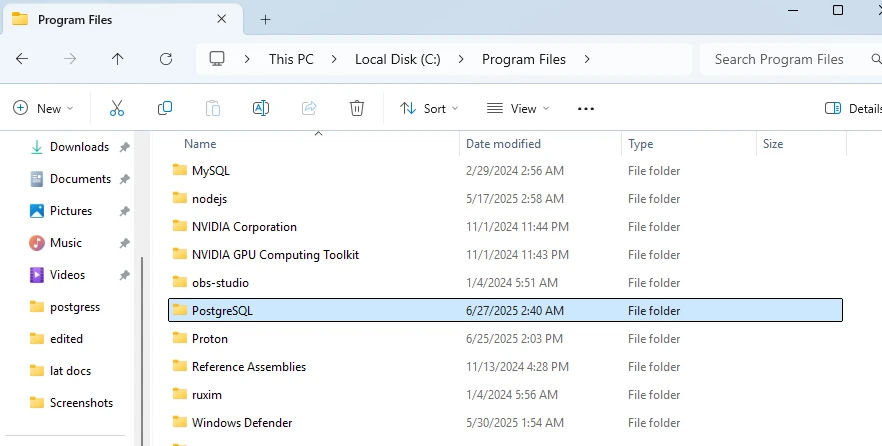 img-4 posgresql folder