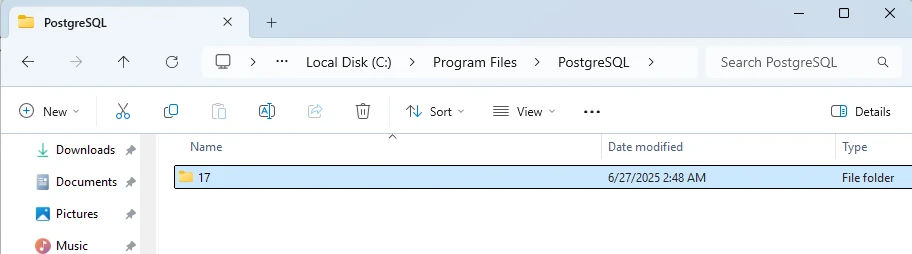 img-5 postgress version folder