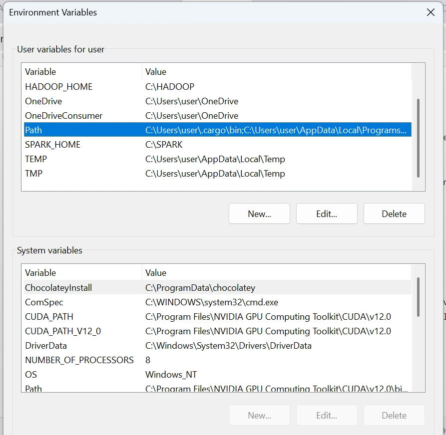 img4 environment variables pannel