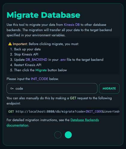 Migrate Button