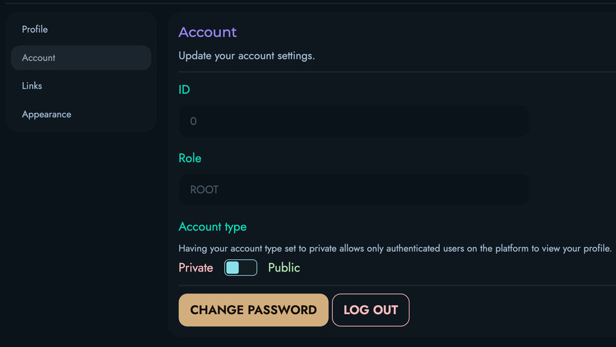 Change password