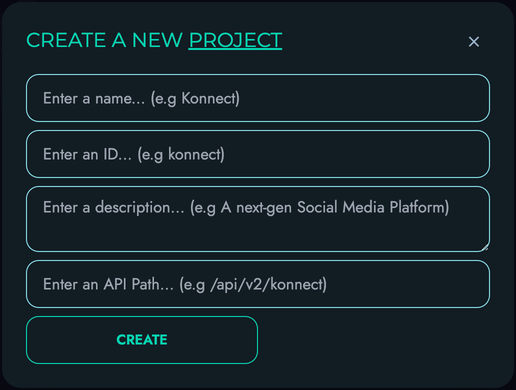 Create Project Modal