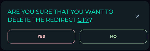Delete Redirect Modal