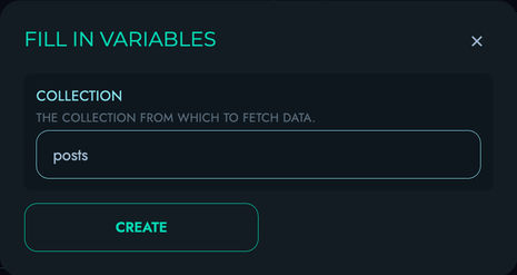 Route Template Variables Modal