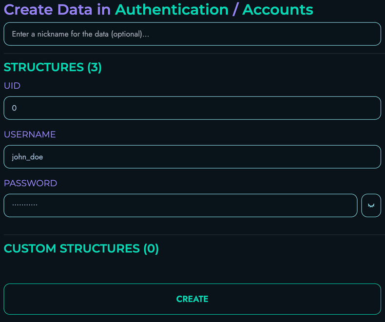 Create Data