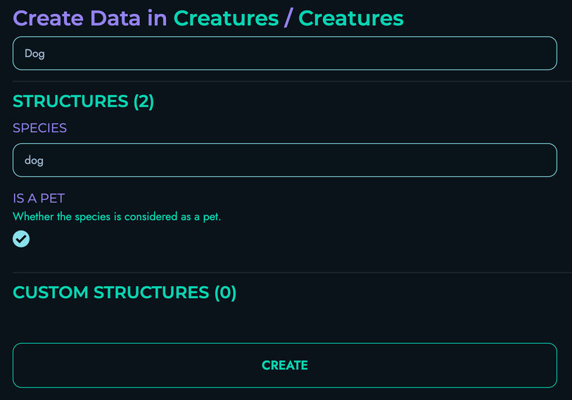 Create Data