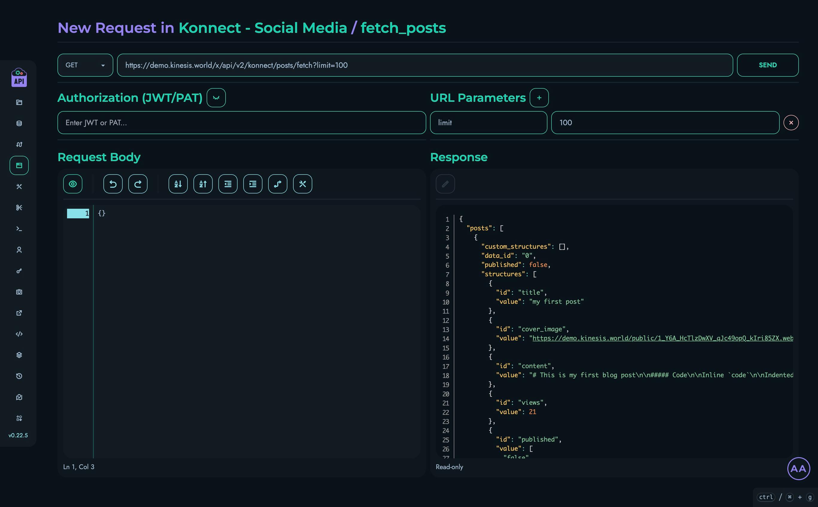Request Testing Page