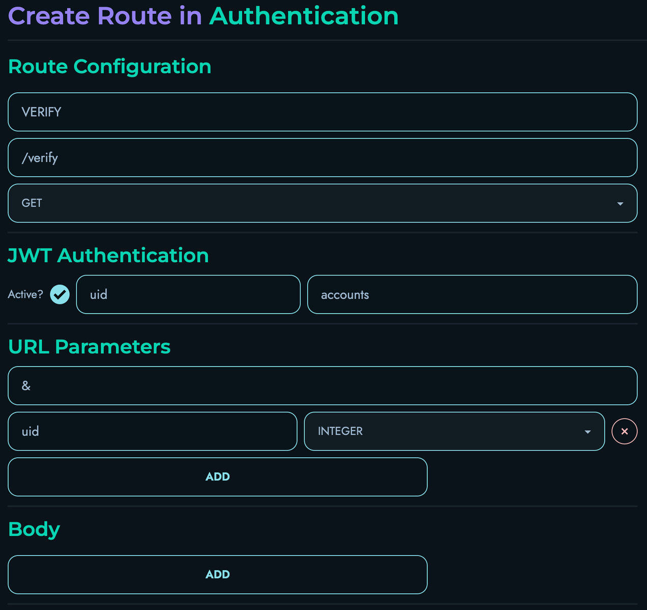 Create Route