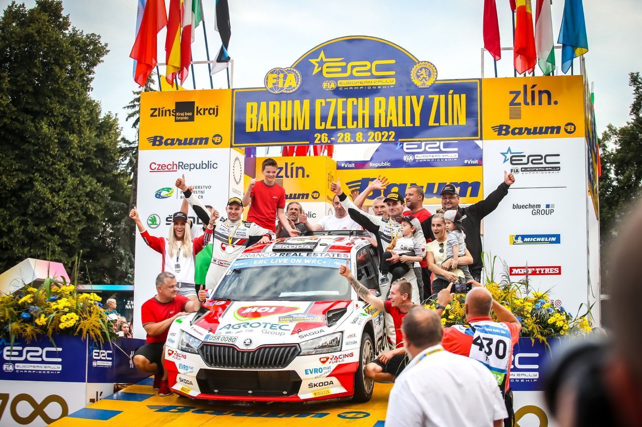 Jan Kopecký vyhrál náročnou Barum Czech Rally Zlín 2022