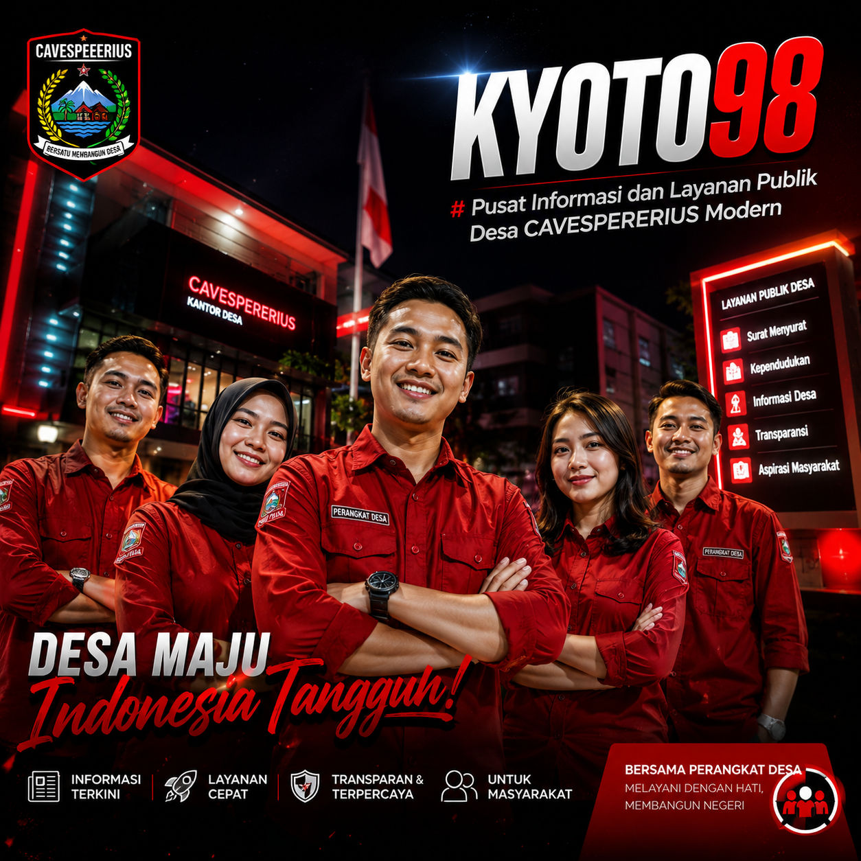 KYOTO98 # Pusat Informasi dan Layanan Publik Desa CAVESPERERIUS Modern